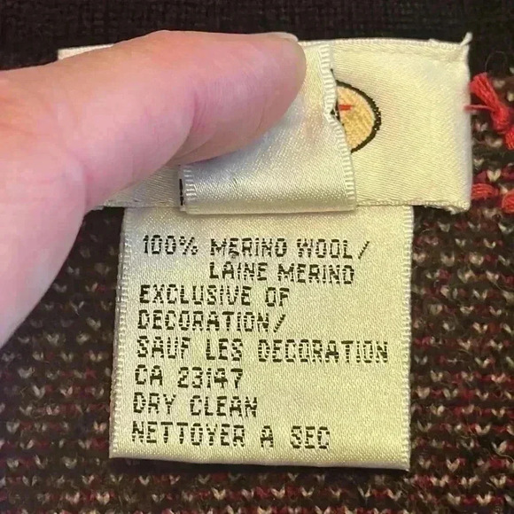 Talbots | Vintage 90’s Plaid Holiday Button Down Sweater, 100% Merino Wool - Picture 6 of 9